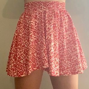 H&M red and white skirt